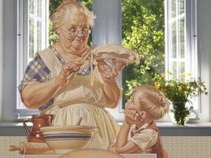 Раскраска бабушка и внучка #23 #209697