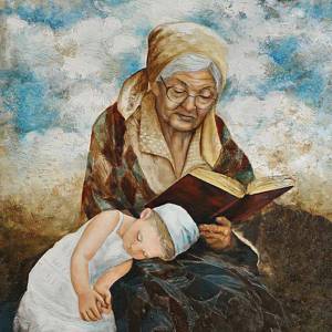 Раскраска бабушка и внучка #28 #209702