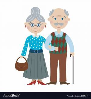 Раскраска бабушка и дедушка для детей #8 #209721