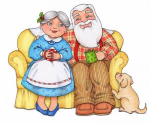 Раскраска бабушка и дедушка для детей #22 #209735
