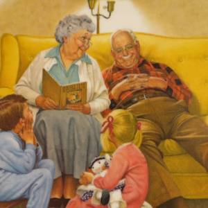 Раскраска бабушка и дедушка для детей #29 #209742
