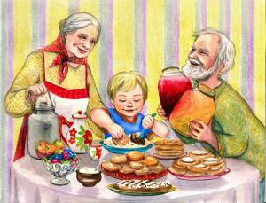 Раскраска бабушка и дедушка для детей #31 #209744