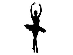 Раскраска балерина силуэт #1 #210484