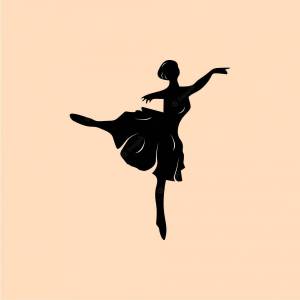 Раскраска балерина силуэт #29 #210512