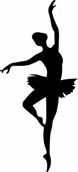Раскраска балерина силуэт #31 #210514