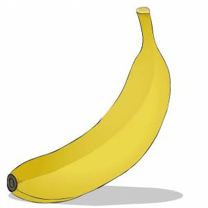 Раскраска банан для детей 2 3 лет #1 #210854