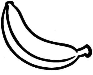 Раскраска банан для детей 2 3 лет #4 #210857