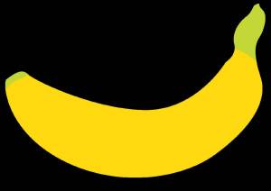 Раскраска банан для детей 2 3 лет #6 #210859