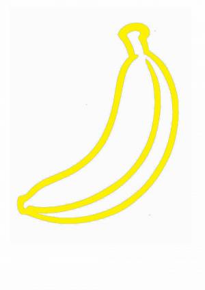 Раскраска банан для детей 2 3 лет #15 #210868