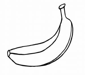 Раскраска банан для детей 2 3 лет #23 #210876