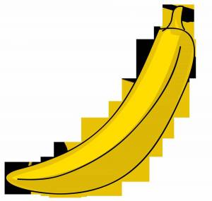 Раскраска банан для детей 2 3 лет #27 #210880