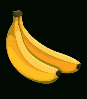 Раскраска банан для детей 2 3 лет #33 #210886