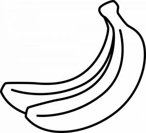 Раскраска банан для детей 3 4 лет #5 #210892