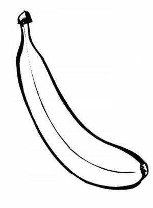 Раскраска банан для детей 3 4 лет #7 #210894