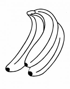Раскраска банан для детей 3 4 лет #21 #210908