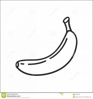 Раскраска банан для детей 3 4 лет #23 #210910