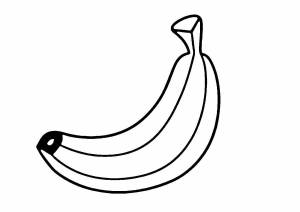Раскраска банан для детей 3 4 лет #29 #210916
