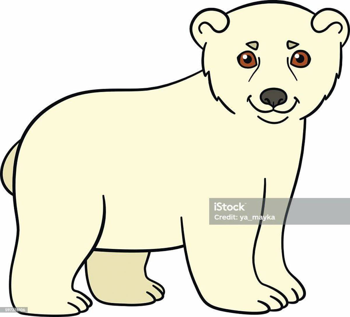 Белый медведь для детей 3 4 лет #14