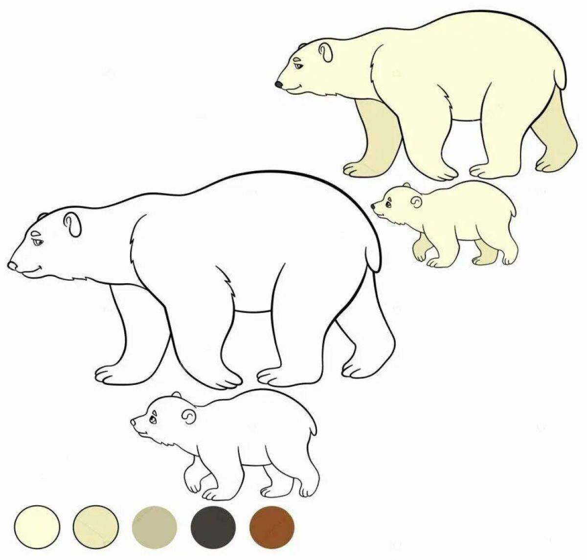 Белый медведь для детей 3 4 лет #27