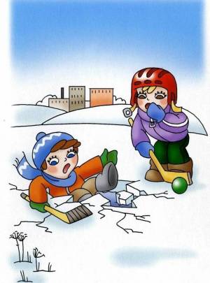 Раскраска безопасная зима для детей #11 #213564