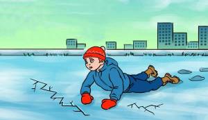 Раскраска безопасность на льду для детей #24 #214012