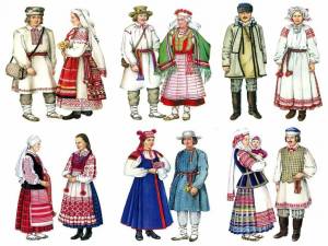 Раскраска белорусский костюм #2 #215141