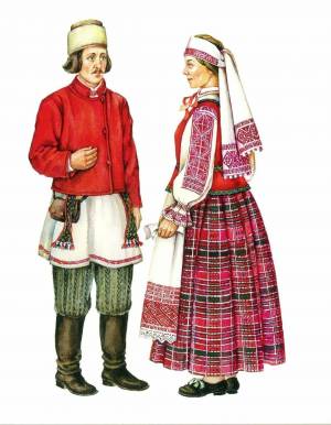 Раскраска белорусский костюм #8 #215147