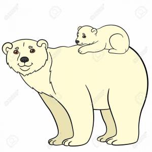 Раскраска белый медведь для детей 3 4 лет #13 #215642