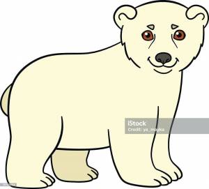 Раскраска белый медведь для детей 3 4 лет #14 #215643