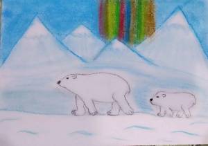 Раскраска белый медведь для детей 5 6 лет #14 #215671