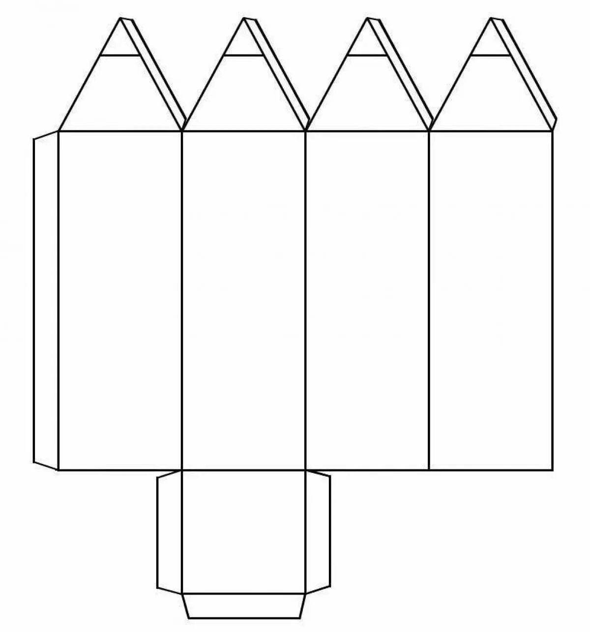 Развертка коробочки для карандашей