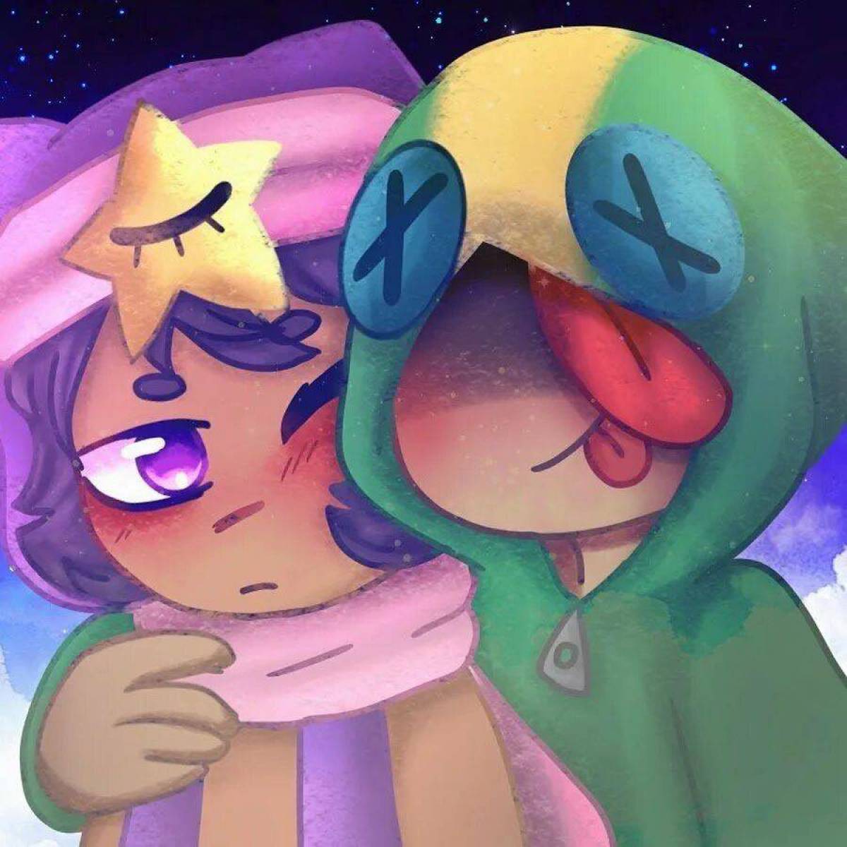 Sandy x leon. Сэнди и Лион Brawl Stars.