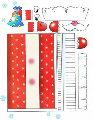Раскраска большие новогодние для детей чтобы склеить #4 #220981