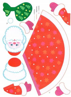 Раскраска большие новогодние для детей чтобы склеить #35 #221012