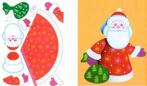 Раскраска большие новогодние для детей чтобы склеить #38 #221015