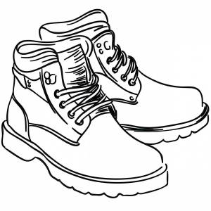 Раскраска ботинки для детей #25 #221546