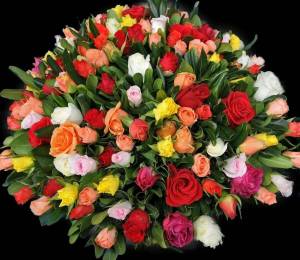 Раскраска букеты цветов красивые крупные #28 #227499