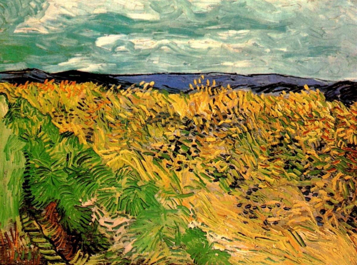 Van gogh pictures. Винсент Ван Гог поле. Ван Гог картины пшеничное поле. Ван Гог пшеничное поле с жаворонком. Картины Винсенте Вангого.