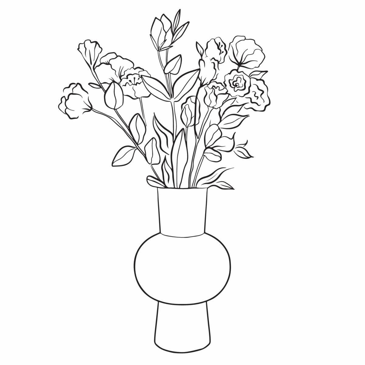 Стол с вазой рисунок