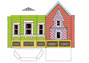 Раскраска бумажный дом #13 #228303