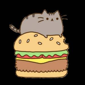 Раскраска бургер котик #10 #228544