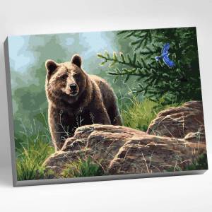 Раскраска бурый медведь для детей #15 #228615