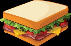Раскраска бутерброд для детей #1 #228705