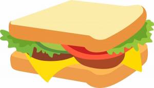 Раскраска бутерброд для детей #2 #228706