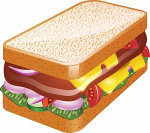 Раскраска бутерброд для детей #5 #228709