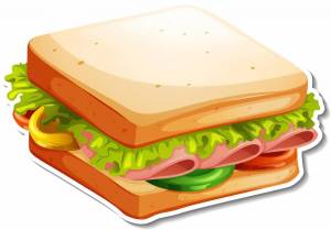 Раскраска бутерброд для детей #6 #228710