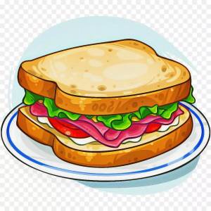 Раскраска бутерброд для детей #9 #228713