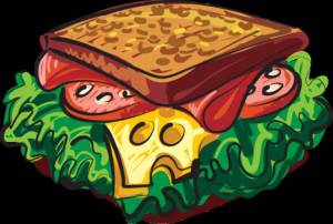 Раскраска бутерброд для детей #12 #228716