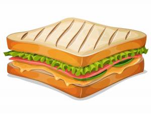 Раскраска бутерброд для детей #17 #228721