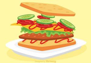 Раскраска бутерброд для детей #21 #228725